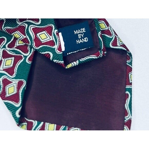 Vintage Polo by Ralph Lauren 57" Tie Handmade 100% Silk Multicolor Geometric USA - Picture 4 of 5